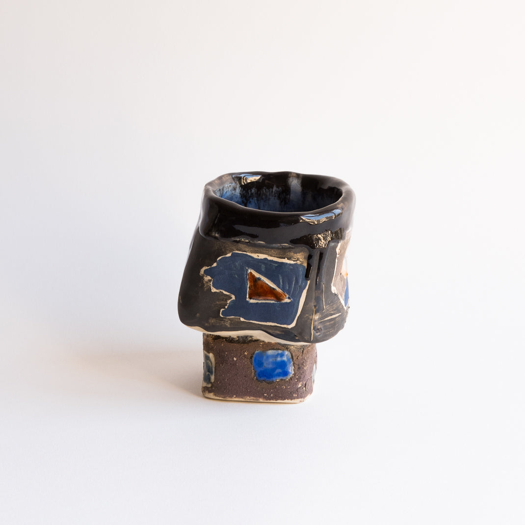 Assiette grandpièce unique du potier japonais Shun Kadohashi pour Brutal Ceramics