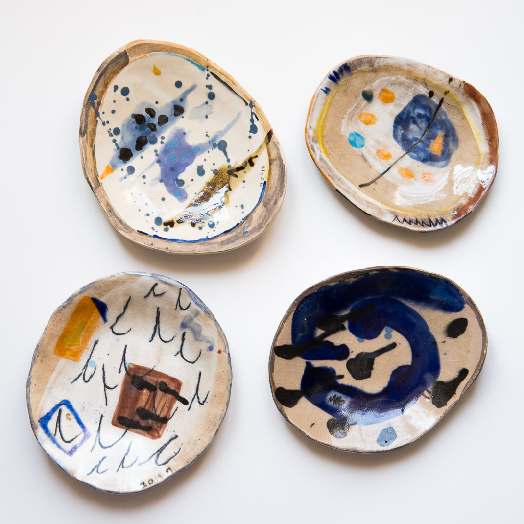 Assiette grand format, pièce unique du potier japonais Shun Kadohashi pour Brutal Ceramics